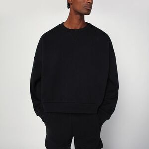 Entire Studios Black Sweatshirt In Cotton Men